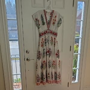 Bindu Cotton Floral Maxi Dress.  Size Small